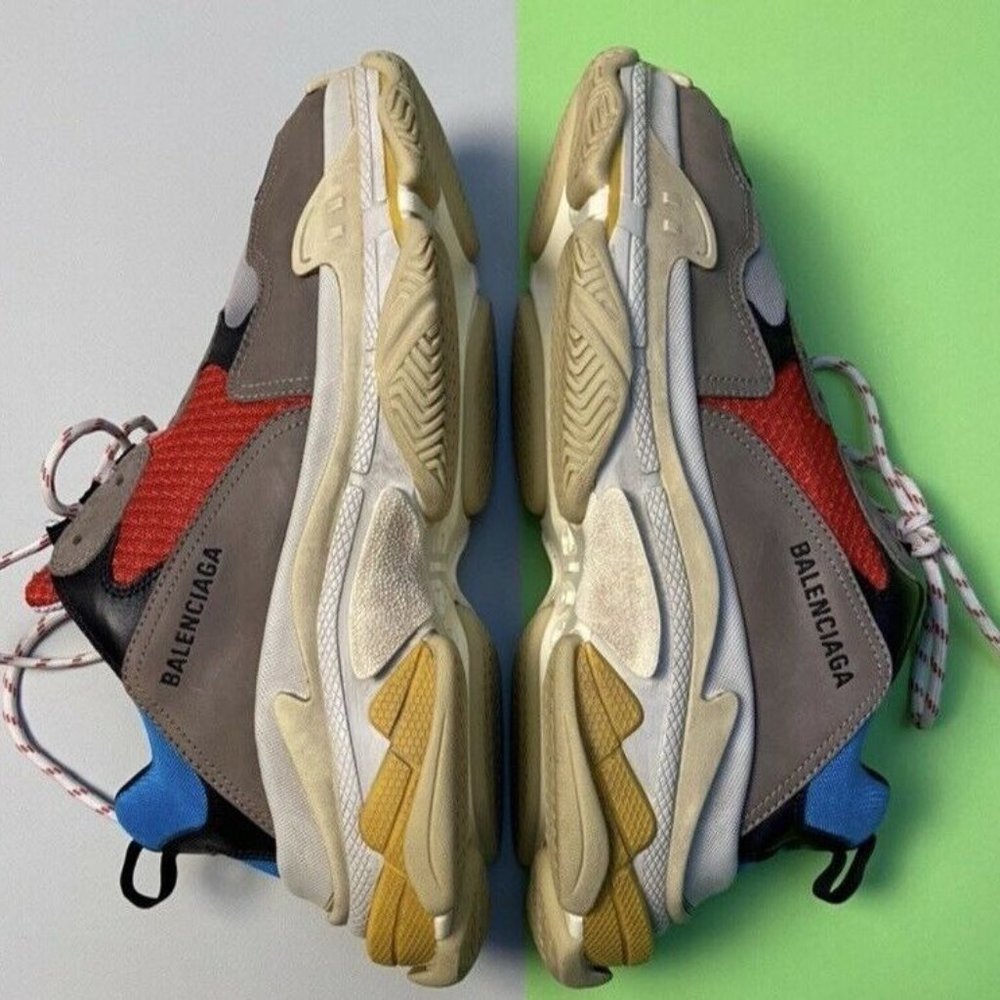 Balenciaga Triple S red yellow grey